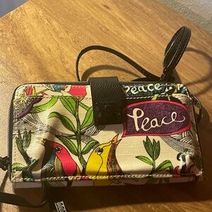 Sakroots Peace Smartphone Wallet crossbody bag